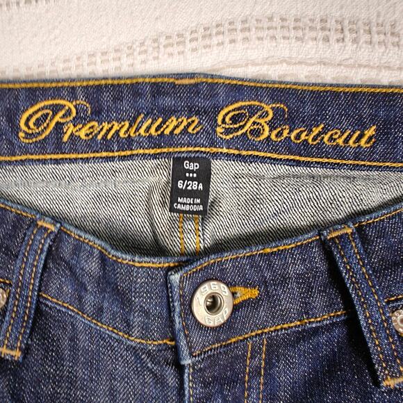 Gap Women’s Dark Wash Bootcut Jeans Low Rise Size 6/28A New With Tags - Picture 7 of 11